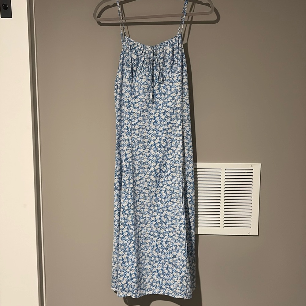 Blue midi dress